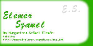 elemer szamel business card