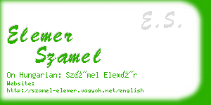 elemer szamel business card